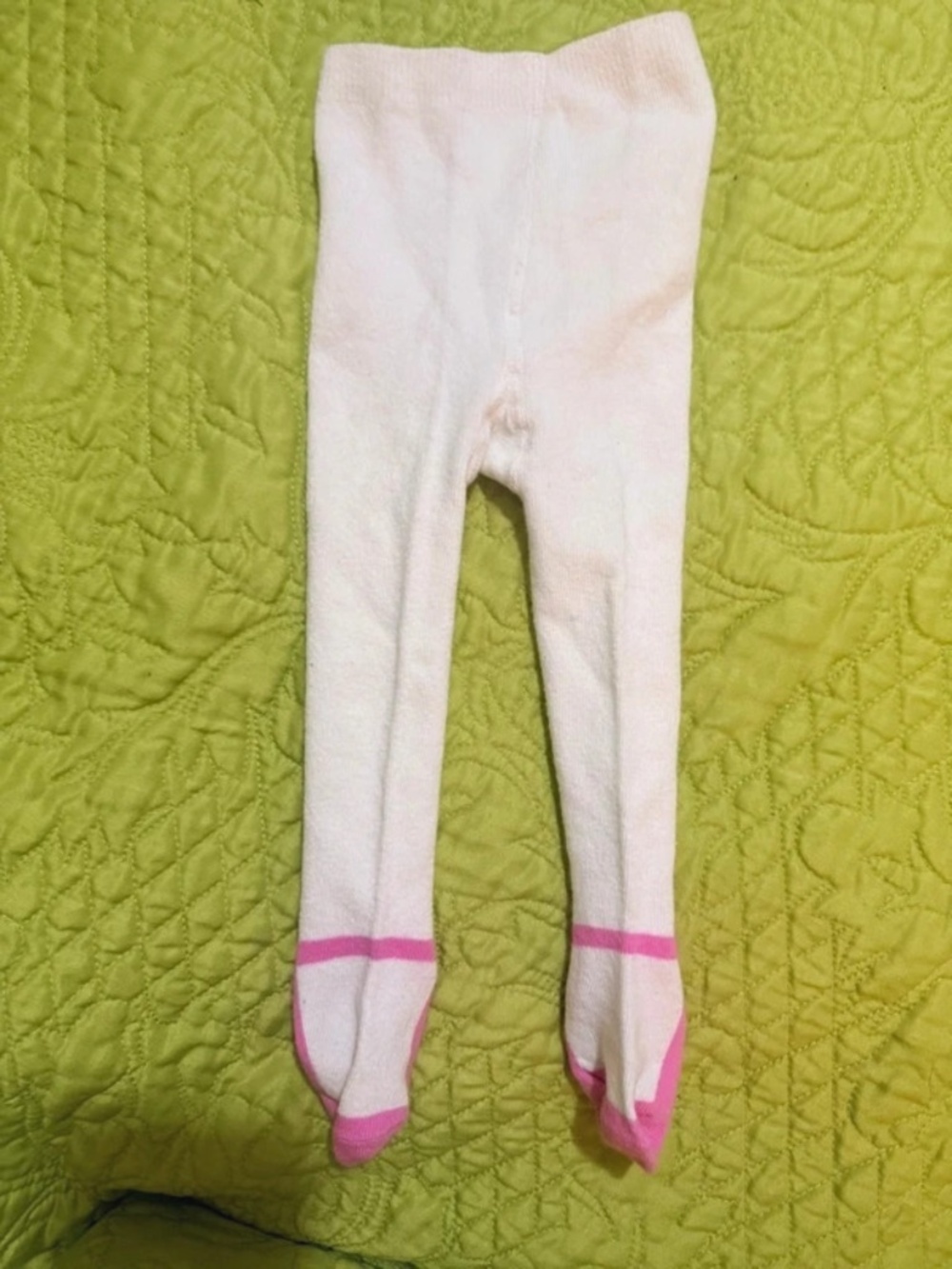 Girls white/pink tights